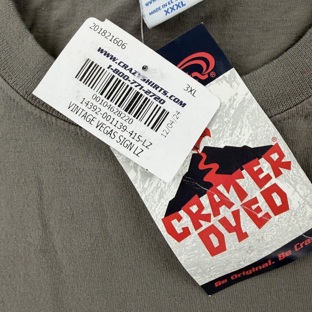 Crazy Shirts Mens 3XL Gray Las Vegas Vintage Vegas Sign Casino Tee NWT 14392-LZ - Picture 5 of 10